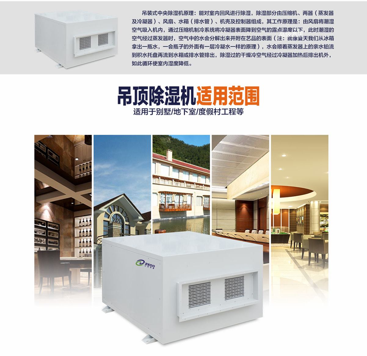 吊裝中央除濕機(jī)